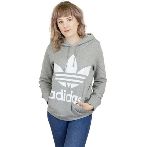 adidas hoodie grau weiß damen|Graue Hoodies .